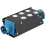 EUROLITE SAB-62X Distribuidor de corriente trifásico de 19 pulgadas 2U con 6 tomas Schuko, entrada CEE de 16A, 11kW 60003755