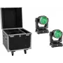 EUROLITE Set 2x LED IP TMH-W285 Hypno Moving-Head Wash IP65 + Flightcase con ruedas