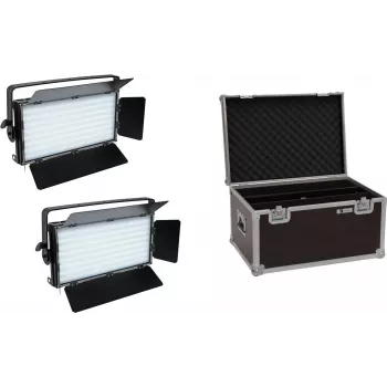 EUROLITE Set 2x panel LED PLL-480 CW/WW + estuche 20000676
