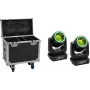EUROLITE Set 2x LED TMH-B120 Hypno cabeza móvil beam + flightcase con ruedas