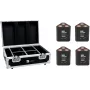EUROLITE Set 4x AKKU TL-3 QCL RGB+UV Trusslight + Case con función de carga 20000854