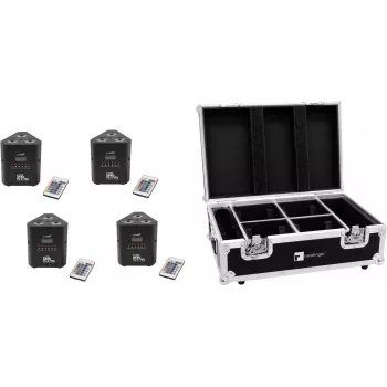 EUROLITE Set 4x AKKU TL-3 TCL QuickDMX + maletín con función de carga 20000399