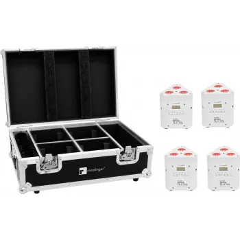 EUROLITE Set 4x AKKU TL-3 TCL blanco + Charging Case 20000650