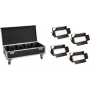 EUROLITE Set 4x LED PLL-576 CW/WW Panel + Case con ruedas DMX 576 LEDs 3000-6000K