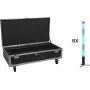 EUROLITE Set 8x AKKU IP Pixel Tube 360° PRO CRMX + Flightcase con ruedas y carga