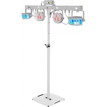 EUROLITE set LED KLS Laser Bar FX set de luces blanco + soporte de altavoz BPS-2 blanco 20000920