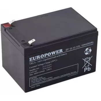 Batería Europower EP12-12 12V 12Ah AGM