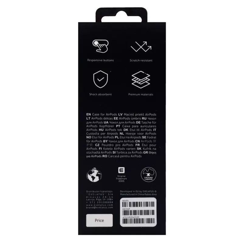 Evelatus Funda EAC04 rosa para Apple AirPods