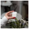 EVELATUS funda para Apple AirPods EAC04 White - funda protectora de silicona para AirPods 1.ª y 2.ª generación