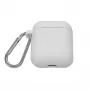 EVELATUS funda para Apple AirPods EAC04 White - funda protectora de silicona para AirPods 1.ª y 2.ª generación