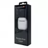 EVELATUS Funda para Apple AirPods EAC05 blanca - funda protectora de silicona con mosquetón