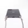 Evelatus Apple iPhone 11 Pro Funda de silicona transparente con cordón TPU Silver