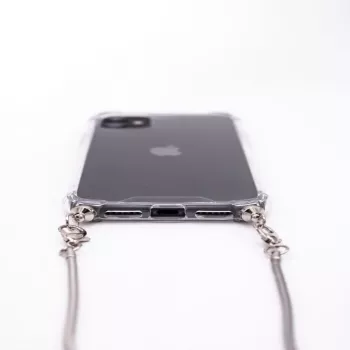 Evelatus Apple iPhone 11 Pro Funda de silicona transparente con cordón TPU Silver