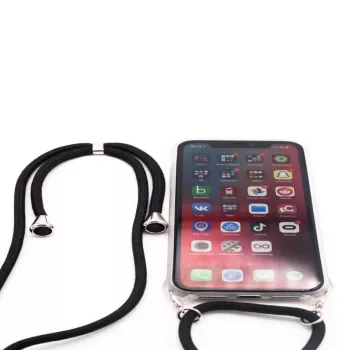 Evelatus Apple iPhone 11 Pro Funda de silicona transparente con cordón TPU Transparente