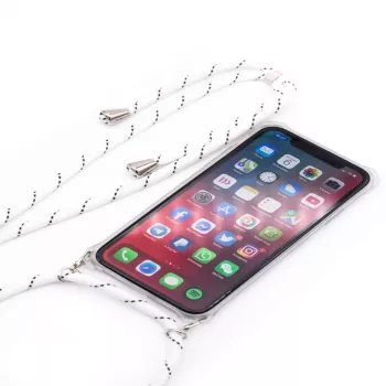 Evelatus Apple iPhone 11 Funda Silicona Transparente con Cordón TPU Transparente