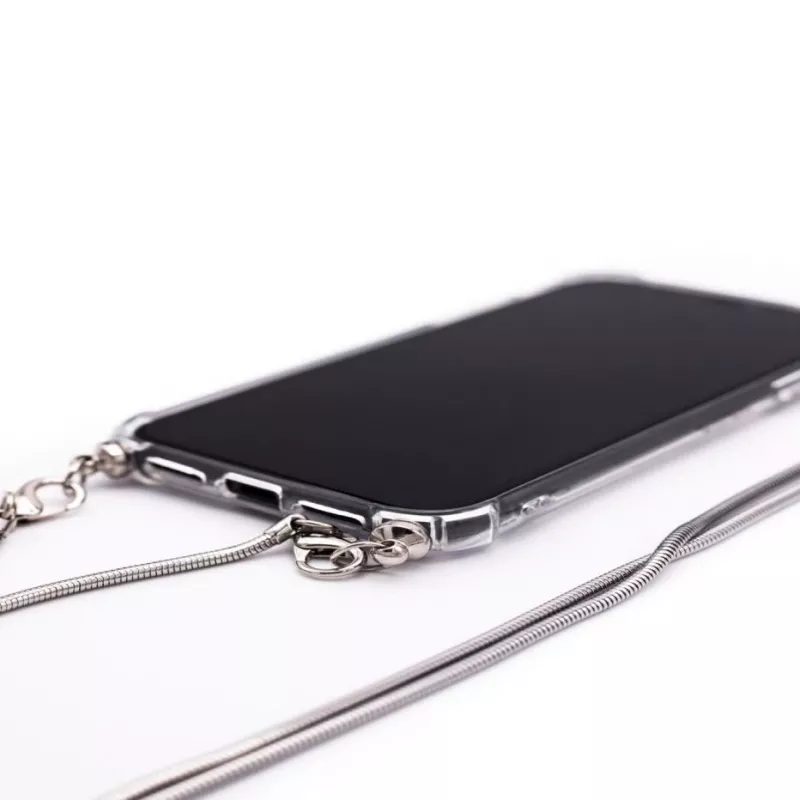 Evelatus Apple iPhone 11 Funda de silicona transparente con cordón TPU Silver