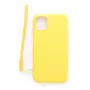 Evelatus Funda de silicona Soft Touch con correa amarilla para Apple iPhone 11