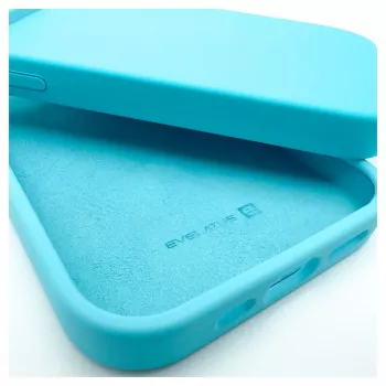 Evelatus Funda de silicona Premium Soft Touch para Apple iPhone 12/12 Pro azul cielo