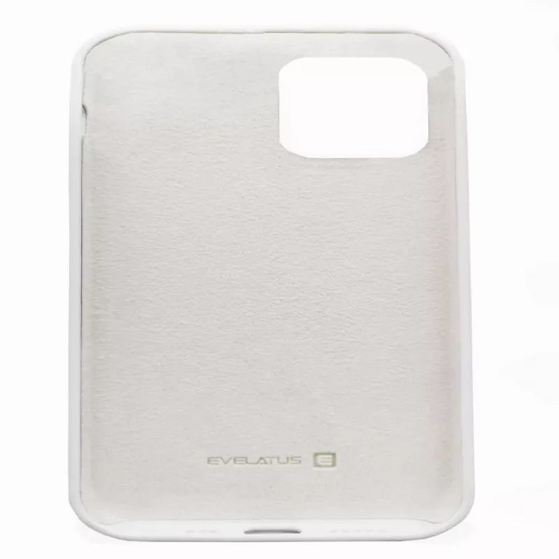 Funda de silicona Evelatus Apple iPhone 12/12 Pro Premium Soft Touch blanca