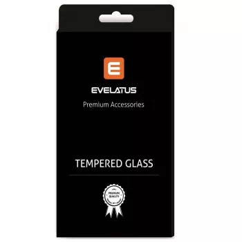 Evelatus Protector de pantalla de cristal templado plano 0,33 mm para Apple iPhone 13 / 13 Pro con adhesivo japonés y recubrimiento antiestático