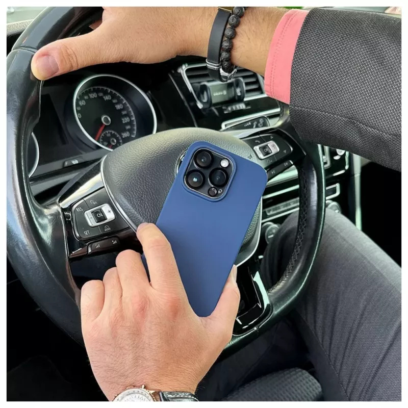 Evelatus Funda de silicona Soft Touch Premium MagSafe para Apple iPhone 14 Pro Azul medianoche