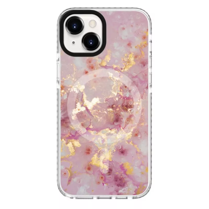 Evelatus funda PC+TPU con MagSafe para Apple iPhone 15 – mármol rosa
