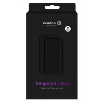 Protector de pantalla de cristal templado para Apple iPhone 15 Plus Evelatus 0,33 mm triple grosor plano transparente con adhesivo japonés y antiestático