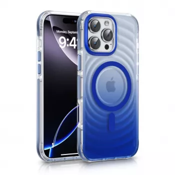 Evelatus Apple iPhone 15 Pro Funda EchoWave Clear MagSafe Azul