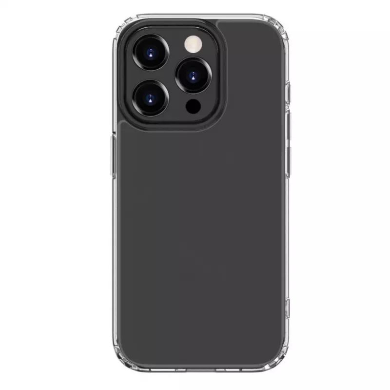 Funda de silicona TPU con protección militar antichoque Evelatus para Apple iPhone 15 Pro transparente