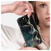 Evelatus funda PC para Apple iPhone 15 Pro Custom Print Marble Dark Green