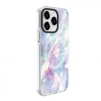 Evelatus Apple iPhone 15 Pro Funda PC+TPU con MagSafe - Mármol lila