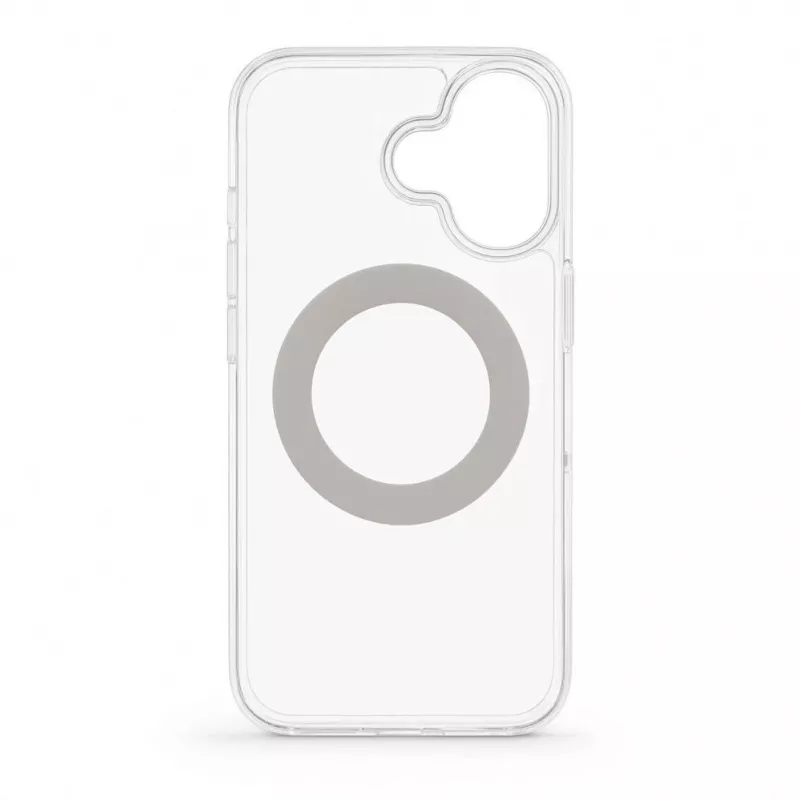 Evelatus Funda híbrida con MagSafe PC+TPU soporte metálico 360 para Apple iPhone 17 Transparente