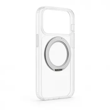 Evelatus Funda híbrida con MagSafe PC+TPU soporte metálico 360° para Apple iPhone 17 Pro Transparente