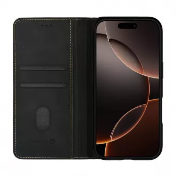 Evelatus Funda tipo libro para Apple iPhone 18 Pro, negra