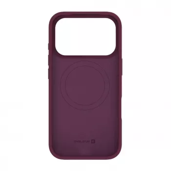 Evelatus Apple iPhone 18 Pro Max Funda de silicona Soft Touch MagSafe Premium Rojo Burdeos