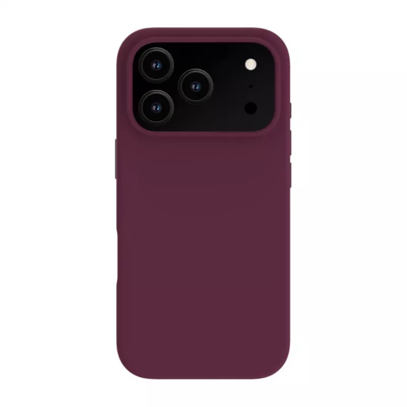 Evelatus Funda de silicona Soft Touch Premium MagSafe para Apple iPhone 18 Pro Burdeos