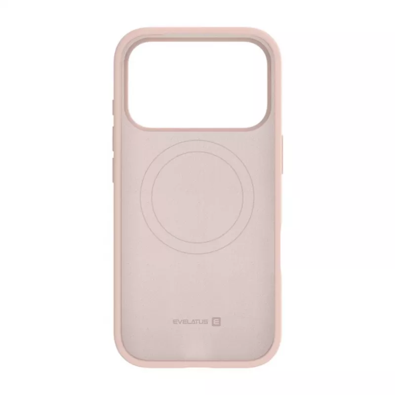 Evelatus Apple iPhone 18 Pro Premium funda de silicona MagSafe Soft Touch rosa arena