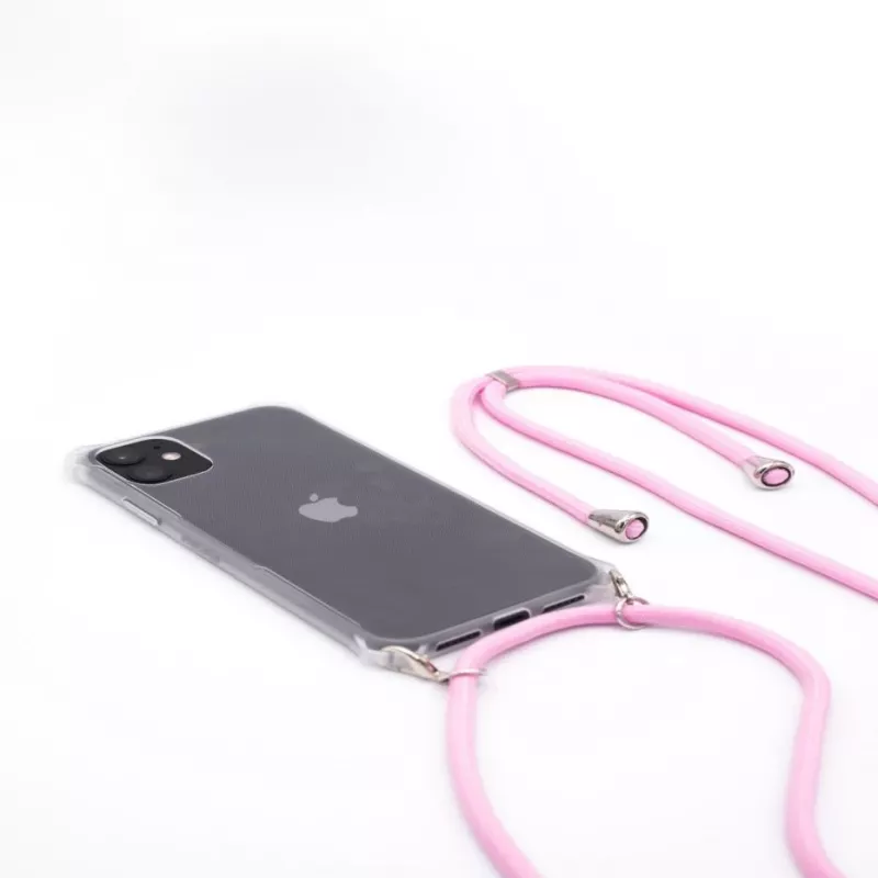 Evelatus Funda de silicona transparente con cordón TPU Band Transparente para Apple iPhone 7/8/SE2020/SE2022