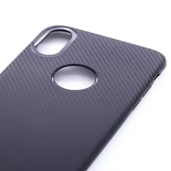 Evelatus Apple iPhone X funda trasera Carbon Black