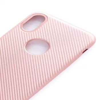 Evelatus Apple iPhone X funda trasera Carbon rosa