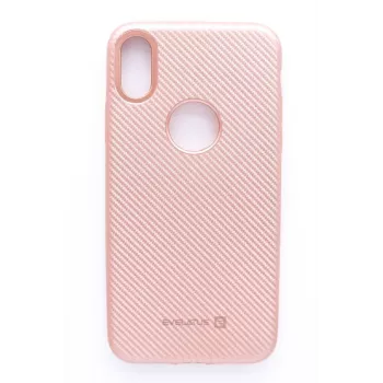 Evelatus Apple iPhone X funda trasera Carbon rosa