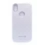 Evelatus Apple iPhone X Funda protectora carbono plateada