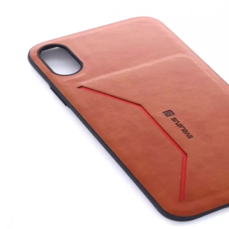 Funda cartera folio Evelatus Nobel marrón para Apple iPhone X