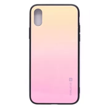 Evelatus Apple iPhone X/Xs Funda de cristal degradado 1 Mild Melon