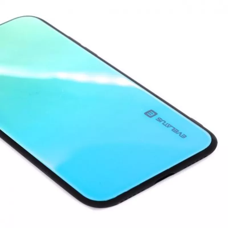 Evelatus Funda de cristal degradado para Apple iPhone X/Xs 6 Lagoon