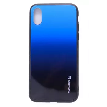 Evelatus Funda de cristal degradado para Apple iPhone X/Xs 7 Sea Depth