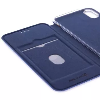 Evelatus Funda tipo libro para Apple iPhone XR azul oscuro