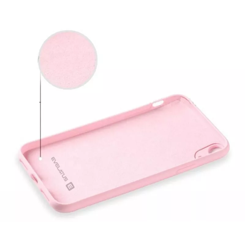 Evelatus Funda de silicona Nano Soft Touch TPU rosa claro para Apple iPhone XR