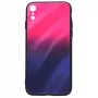 Funda de cristal templado antiexplosión Water Ripple Gradient Color Evelatus para Apple iPhone XR Rosa-Púrpura degradado