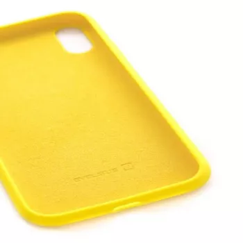 Evelatus Apple iPhone Xs funda de silicona Premium Soft Touch Amarillo claro